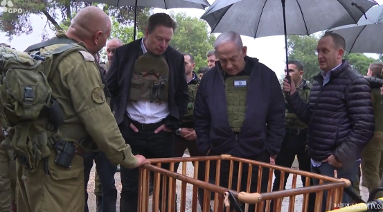 Elon Musk Meets with Benjamin Netanyahu, Tours Destroyed Kibbutz