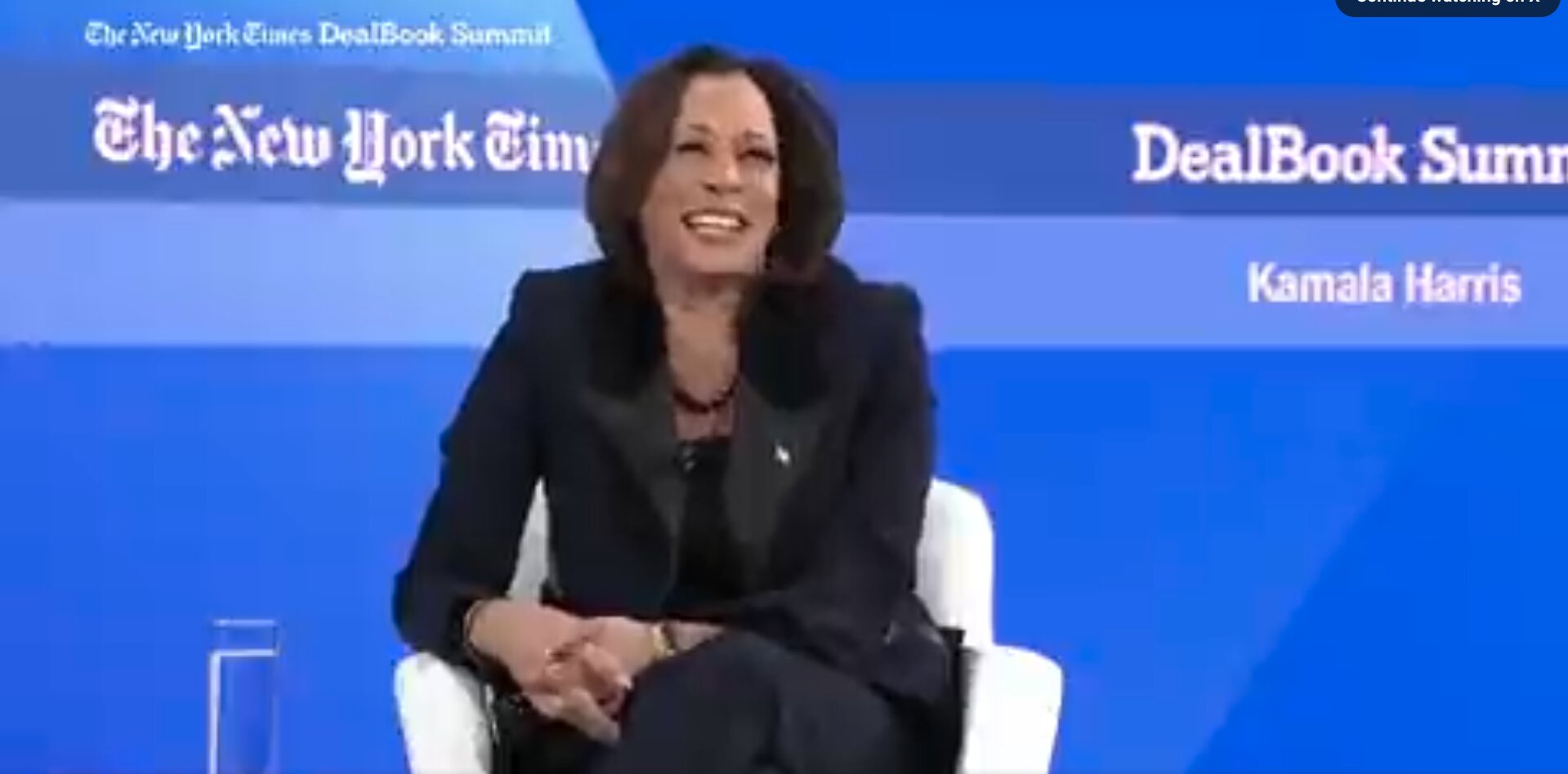 Harris Bizarrely Laughs As She Dodges Question About TikTok