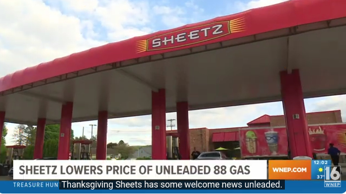 Sheetz Gas Station Chain Offering Gas for $1.99 a Gallon Thanksgiving Week