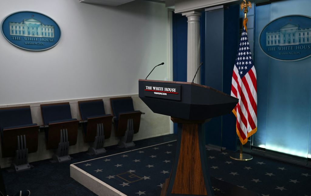 WH Unveils New Press Briefing Lectern, and It’s About As Bad as You’d Expect