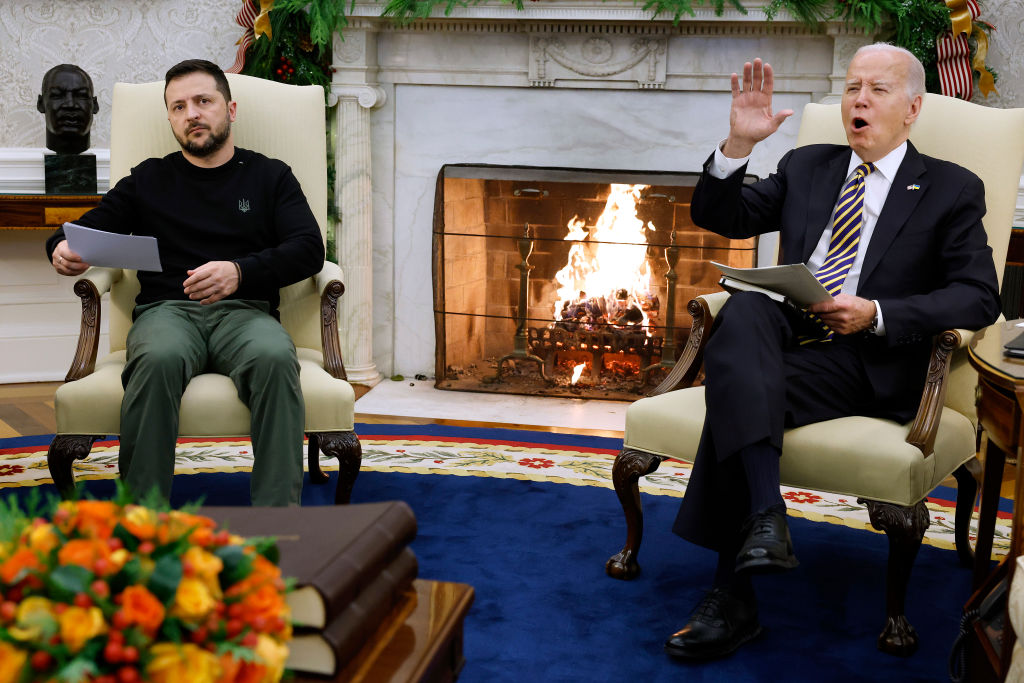Biden Yells at Press to ‘Hush Up a Second,’ Tells Zelenskyy He’s Got $200 Million More for Ukraine
