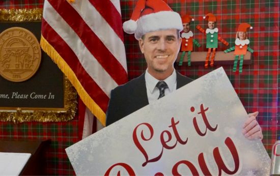 GOP Congressman Mocks Joe, Hunter Biden with Christmas Display Outside His Office