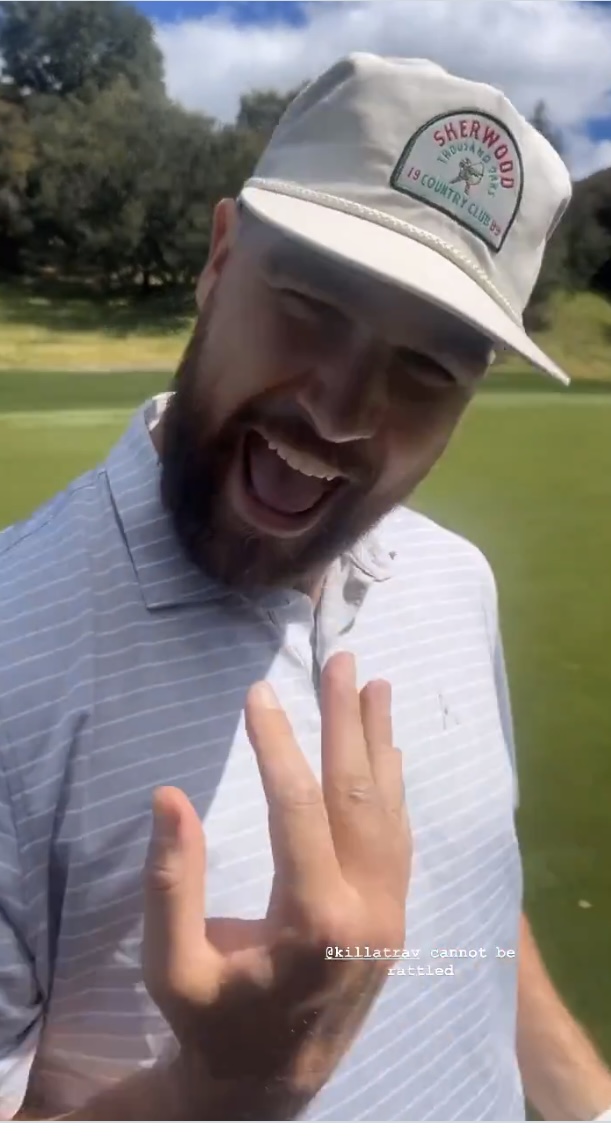 Video: Travis Kelce’s Friends Attempt to Distract Him in Golf by Playing Taylor Swift’s Song