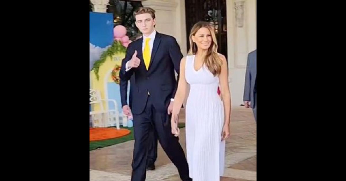 Photos of 6-Foot-7 Barron Trump Towering Over Melania Go Viral After Rare Showing at Easter Party