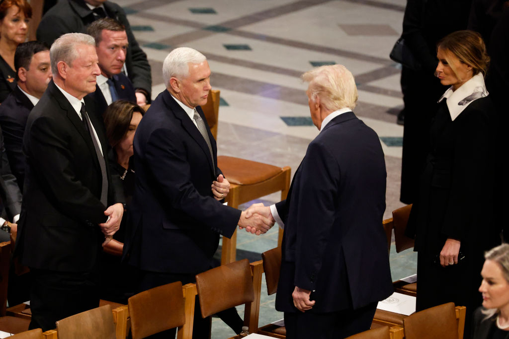Trump, Pence Meet Face-to-Face at Carter’s Funeral, First Time Since Leaving Office