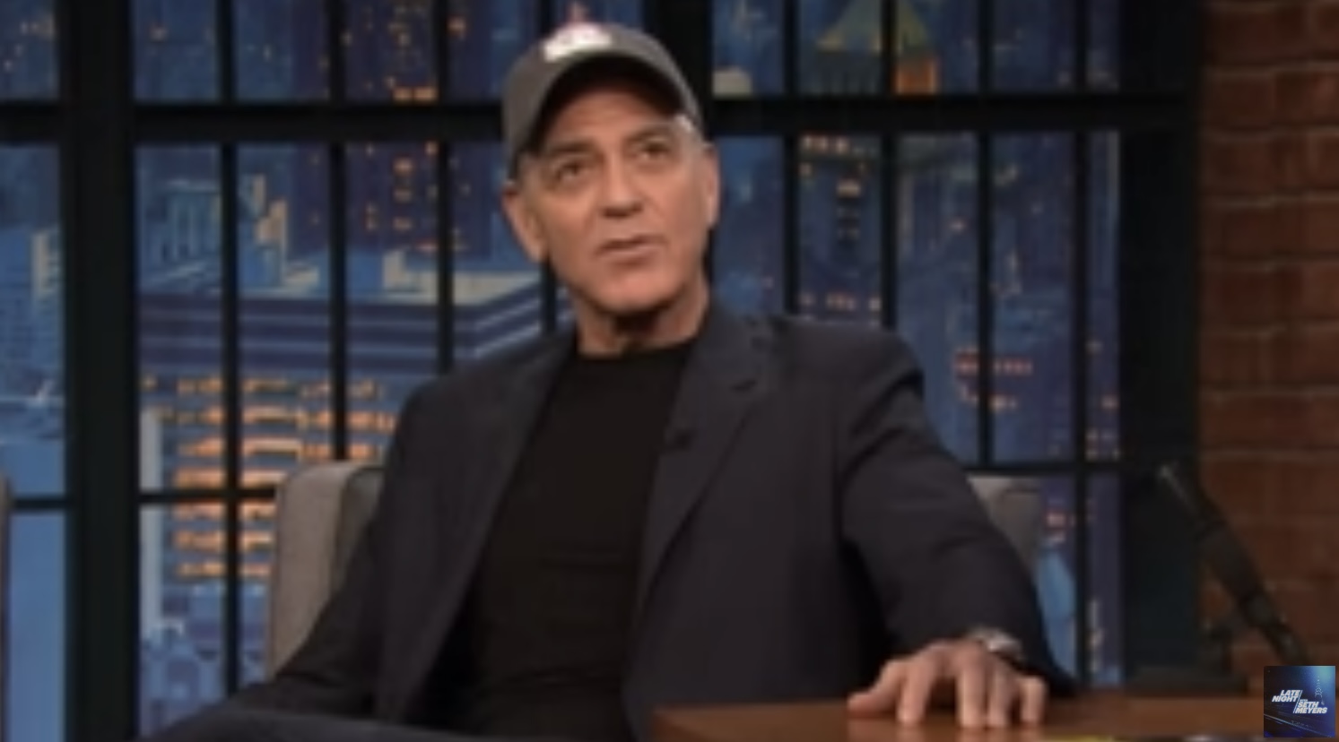 Seth Meyers Interviews George Clooney, Does Not Mention Biden