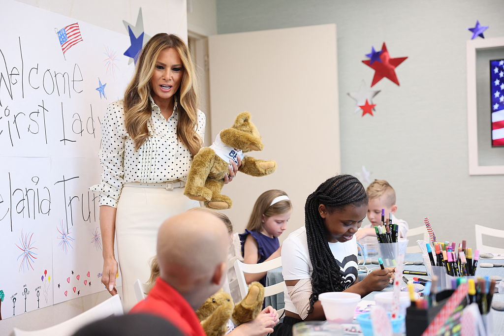 Melania Trump Visits with Patients at Washington Children’s Hospital
