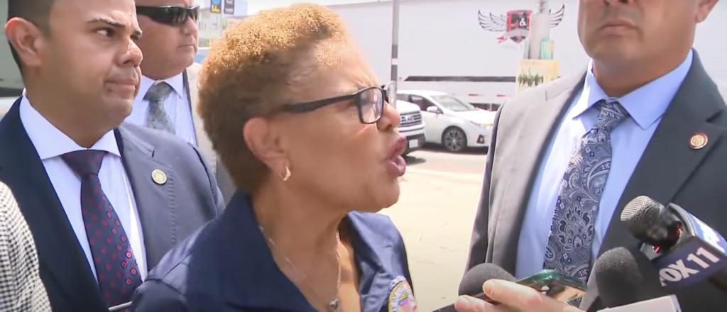 Karen Bass Flips A Lid After Border Patrol Arrests Illegal Outside Gavin Newsom Event