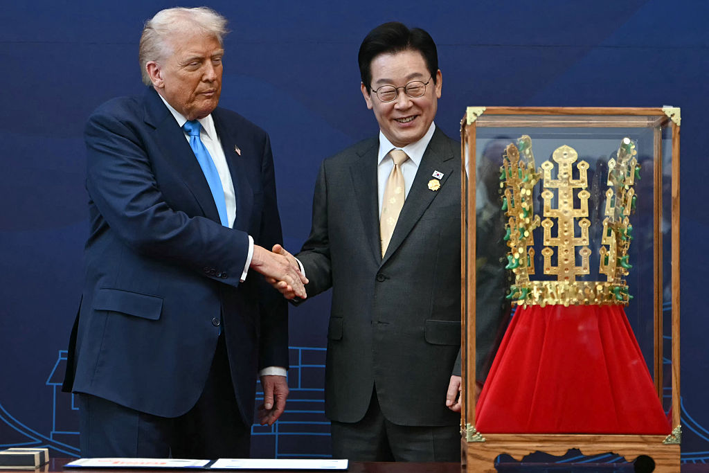 Trump Receives Crown From South Korea