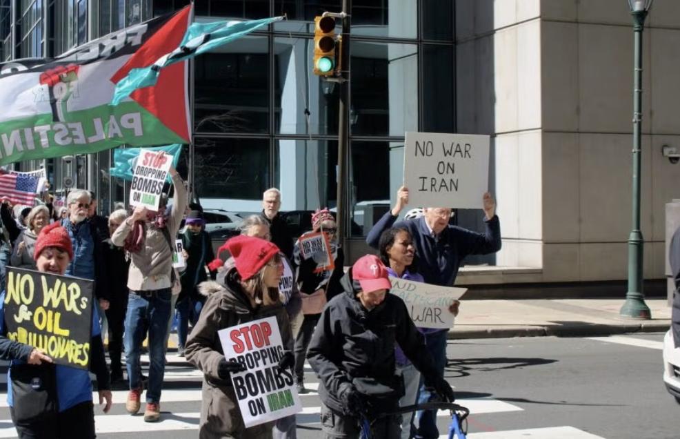 Anti War Demonstration Occurs In Philadelphia