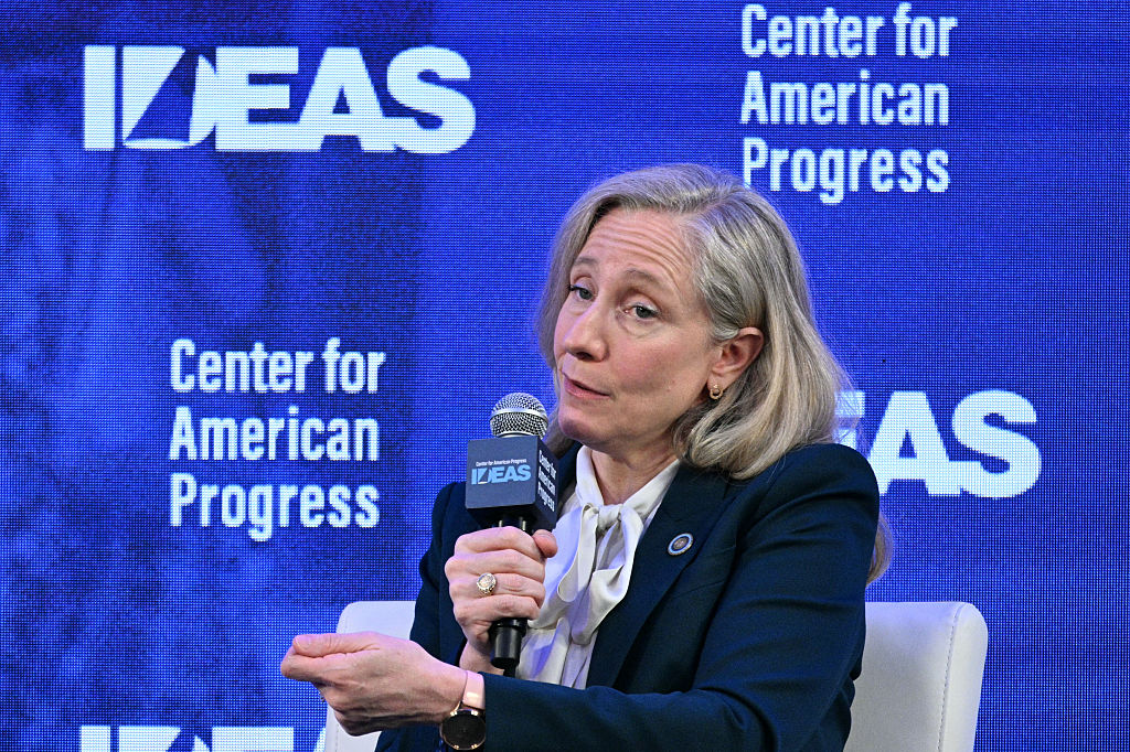 Virginia Governor Abigail Spanberger speaks during the The Center for American Progress (CAP) IDEAS Conference in Washington, DC on May 19, 2026. (Photo by Jim WATSON / AFP via Getty Images)