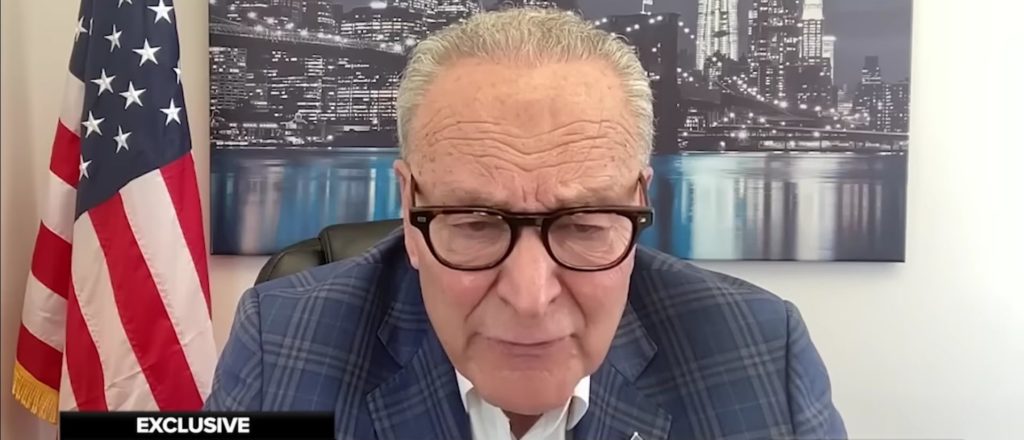 Chuck Schumer Really Doesn’t Want To Discuss Dems’ Nazi-Tattoo Toting Senate Candidate